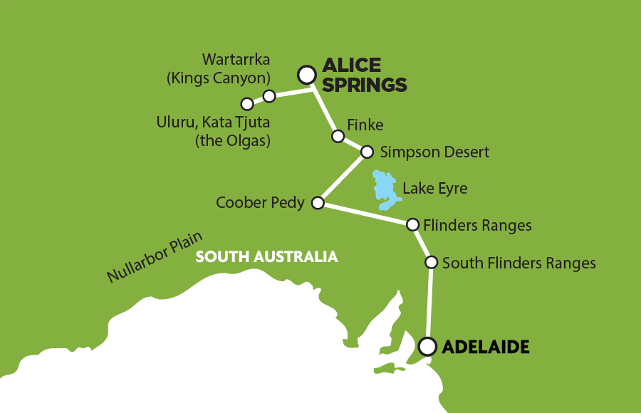 10 Tage Adelaide nach Alice Springs Campingtour